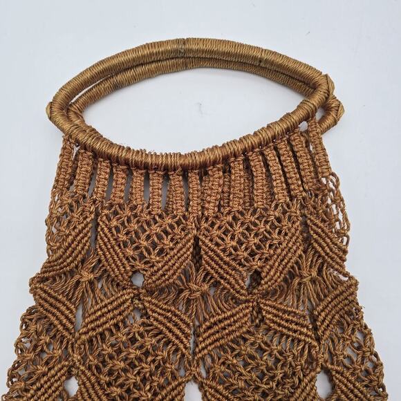 Vintage Woven Boho Bag Rattan Purse Whicker Macrame Woven Circle Boho - Picture 5 of 14